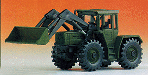 Military - Modern German Army (BW) - Construction Equipment -- Mercedes 4x4 Industrial Tractor w/Front End Loader (dark green)