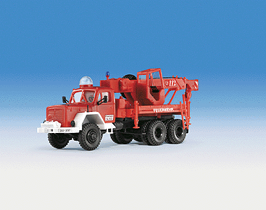 Emergency Vehicles - Magirus Crane Truck -- Fire Dept. 3-Axle Crane w/Clear Roof Turret