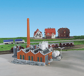 Warehouse Building - Includes Smoke Stack & Storage Tanks