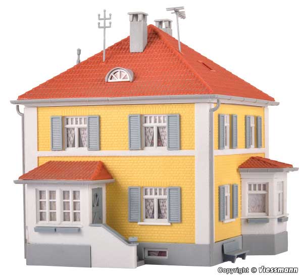 Pappelweg 2-Story Brick House -- Kit - 3-15/16 x 5-1/8 x 5-11/16" 10 x 13 x 14.5cm-2
