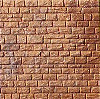 Wall Sections, Plastic Sheet -- Cut Stone, 4 x 7-3/4"