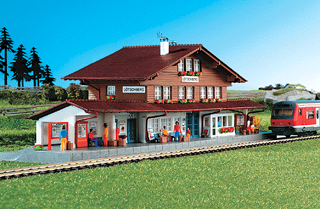 Kibri 50th Anniversary Model Kit -- Lotschberg Station 13-5/8 x 4-13/16 x 4-13/16" 34 x 12 x 12cm