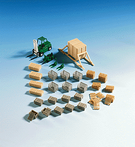 Transport Accessories Set; Crates, Boxes, Skids & Forklift