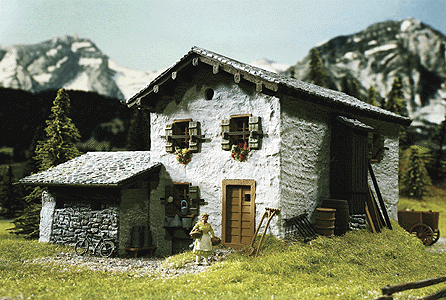 Mountain House in Fextal -- 6-1/8 x 5-15/16 x 3-1/2" 15.5 x 15 x 9cm