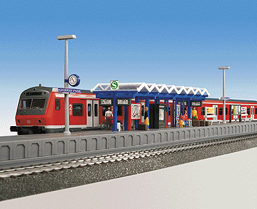 Modern German Subway (S-Bahn) Stop "Nurnberg Street"
