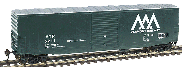 Railroad Ready(tm) PS-1 50' Single Door Boxcar - Assembled -- Vermont Railway