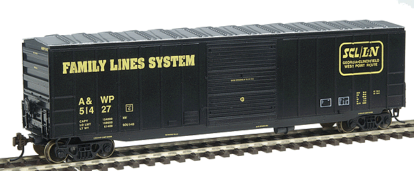 Blue Line ACF 50'6" Single Corrugated Door Boxcar w/Droop Sill - Assembled -- Atlanta & West Point - Family Lines System