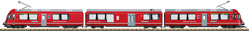 Allegra Triebzug Class ABe 8/12 3-Unit Electric - Sound & MZS/DCC Equipped -- Rhaetian Railway RhB (Era VI 2010, red, silver, Bernina Pass Line 100 Years)
