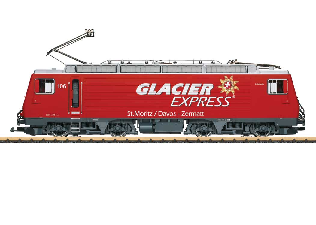 Class HGe 4/4 II Rack Electric - Sound and DCC -- Matterhorn-Gotthard Railway (Era VI, Glacier Express, red, gray, white)-2