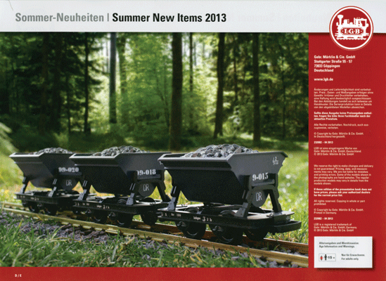 2013 LGB Summer New Items Brochure