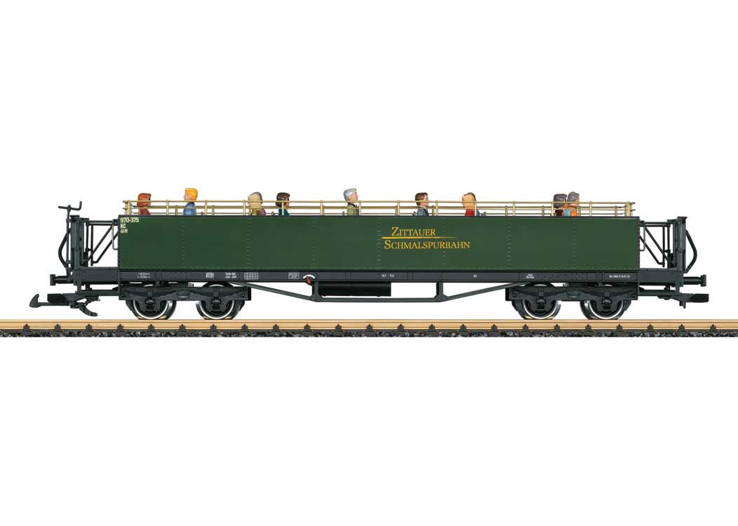 Open-Air Observation Car - Ready to Run - 2026 LGB Club Car -- Saxon Oberlausitz (Era VI, green)-1