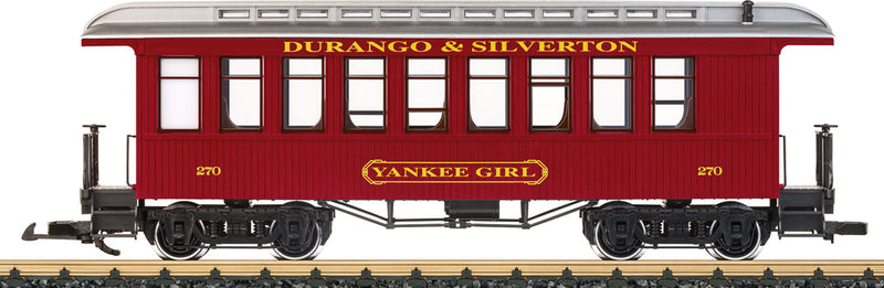 Wood Coach - Ready to Run -- Durango & Silverton #270 Yankee Girl (red, silver)