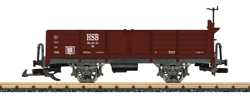 Type Dw Gondola 3-Car Set - Ready to Run -- 2 w/Wood & 1 w/Steel Sides, Harzquer Railroad HSB #99-03-33 (Era VI Brown)