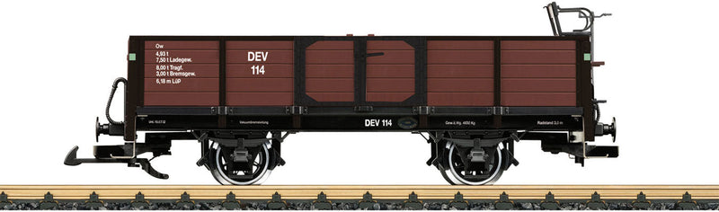 Wood Gondola - Ready to Run -- Bruchhausen - Vilsen Railroad Museum DEV #114 (Era VI, brown, black)