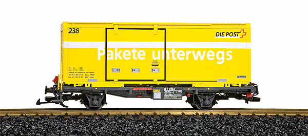 Postal System Container Car -- Rhaetian Railways