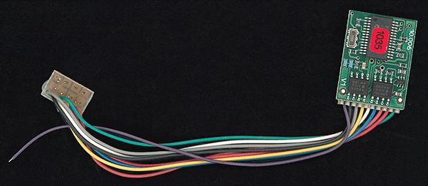 1 Amp Continuous Current Decoder -- Ultra-Drive w/7" Wire Harness & NMRA Plug