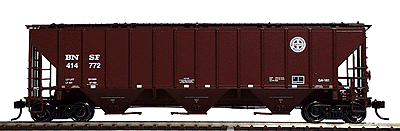PROTO 2000 4427 PS2-CD 13 Rib High Side Covered Hopper - Assembled -- Burlington Northern Santa Fe #414772 (cross herald, Mineral Red)