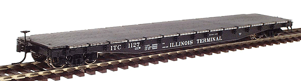 PROTO 2000 50 Ton Flatcar - Assembled -- Illinois Terminal #1127 (black w/white lettering)