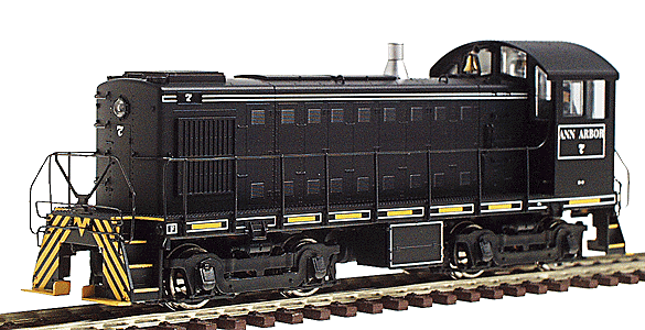 Alco S3 - Standard DC - PROTO 2000(R) -- Ann Arbor Railroad #7 (black, white lettering)