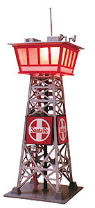Lighted Yard Tower w/Working Light -- 2-7/8" 7.3cm Square
