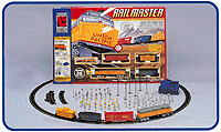 Diesel Freight Train Set w/Conventional Track -- Rail Master Union Pacific F40PH Trac-Loc 36" Circle w/2 Cars & Caboose