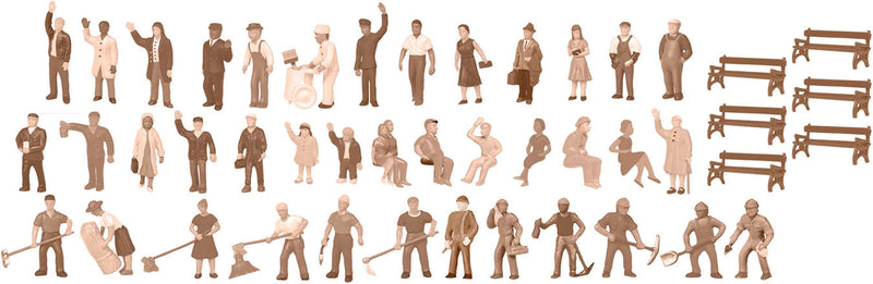 Unpainted Figure Assortment -- pkg(48)
