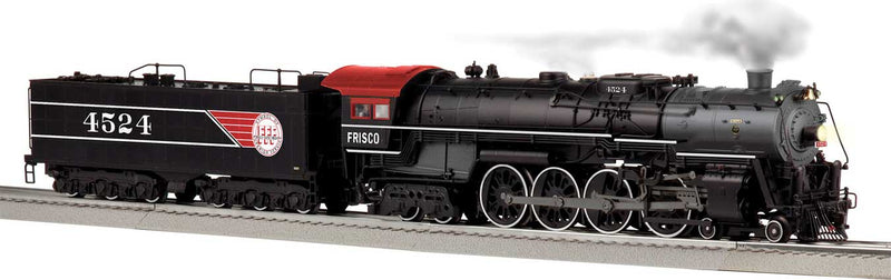 4-8-4 Northern - 3-Rail - Smoke, Legacy Sound and Control -- St. Louis-San Francisco 4524 (black, red, graphite)