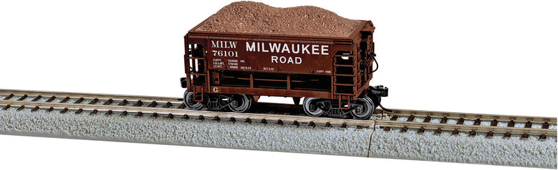 Ore Car - Ready to Run -- Milwaukee Road 76101 (Boxcar Red, Large Lettering)