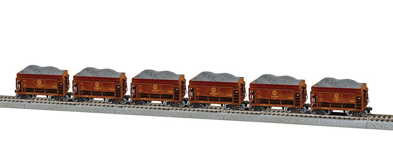 Taconite Car 6-Pack - Ready to Run -- Duluth, Missabe & Iron Range Set B (Boxcar Red, yellow)
