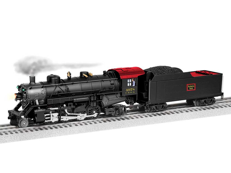 2-8-2 Mikado - 3-Rail w/Sound, LionChief(R) Plus 2.0 Remote & Bluetooth -- Chicago, Burlington & Quincy #4978 (black, red, Tuscan)