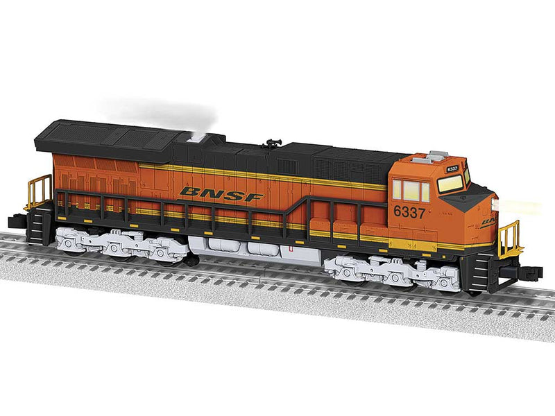 GE ET44AC - 3-Rail - LionChief(R) Plus 2.0 Sound and Control -- BNSF Railway #6337 (orange, black, yellow, Wedge Logo)