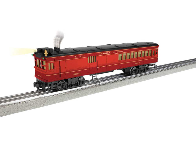 EMC Gas-Electric Doodlebug - 3-Rail - LionChief 2.0 Sound and Control -- Gulf, Mobile & Ohio #2506 (red, maroon, black)