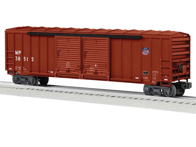 50' Double-Door Rib-Side Boxcar - Standard O 3-Rail - Ready to Run -- Union Pacific WP #38515 (Boxcar Red, white, Overland Shield Logo)