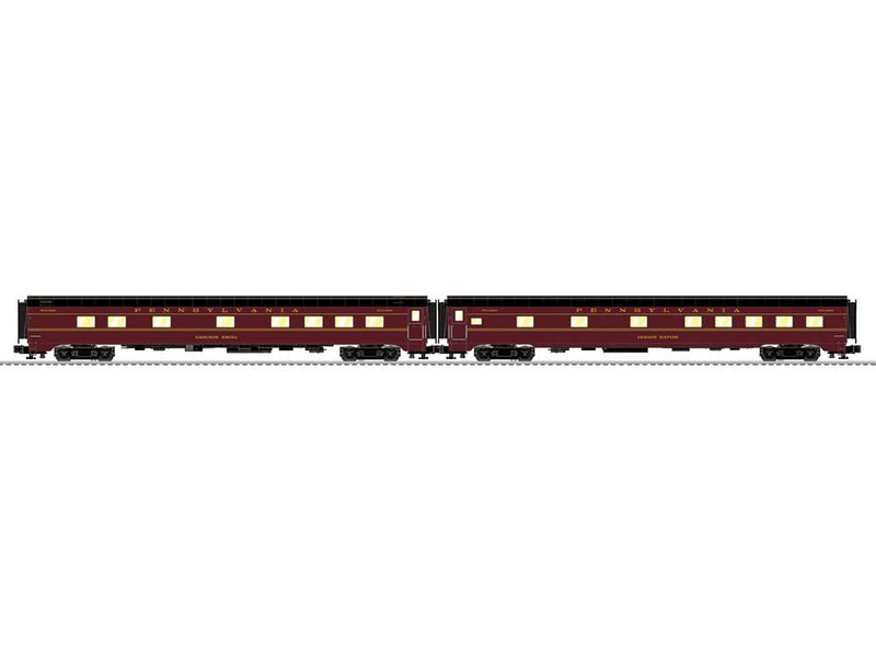 21" Streamlined Smooth-Side 2 Sleepers - 3-Rail - Ready to Run -- Pennsylvania Railroad Cascade Knoll, Lehigh Rapids (Tuscan, Spirit of St. Lo