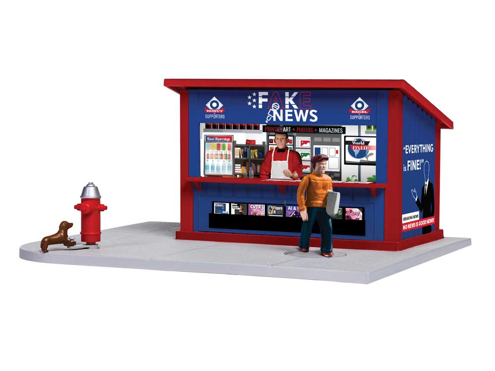Concession Stand w/LED Lights -- Kit - Fake News 8-1/2 x 6-1/2 x 5" 21.6 x 16.5 x 12.7cm