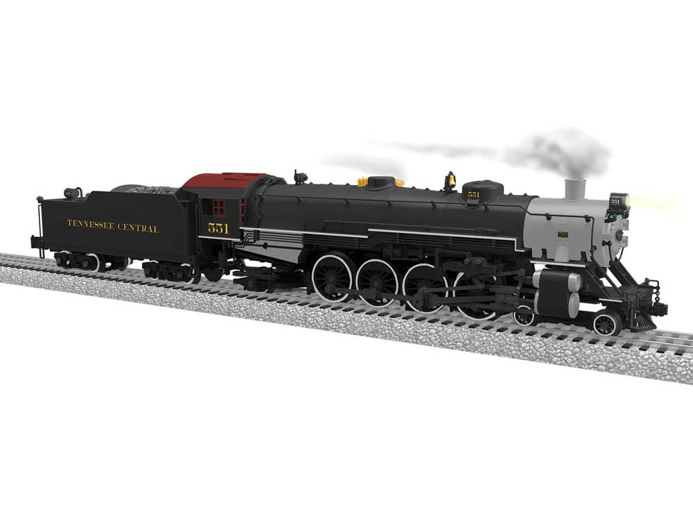 USRA 4-8-2 Mountain - 3-Rail w/Legacy Sound, Control & Smoke -- Tennessee Central #551 (black, graphite, Tuscan, yellow)