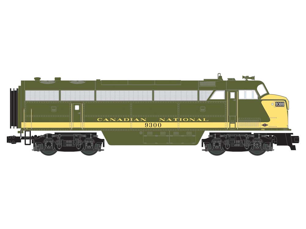 Fairbanks-Morse C-Liner CFA-16-4 w/Legacy Sound, Control & Smoke -- Canadian National #9300 (green, yellow)