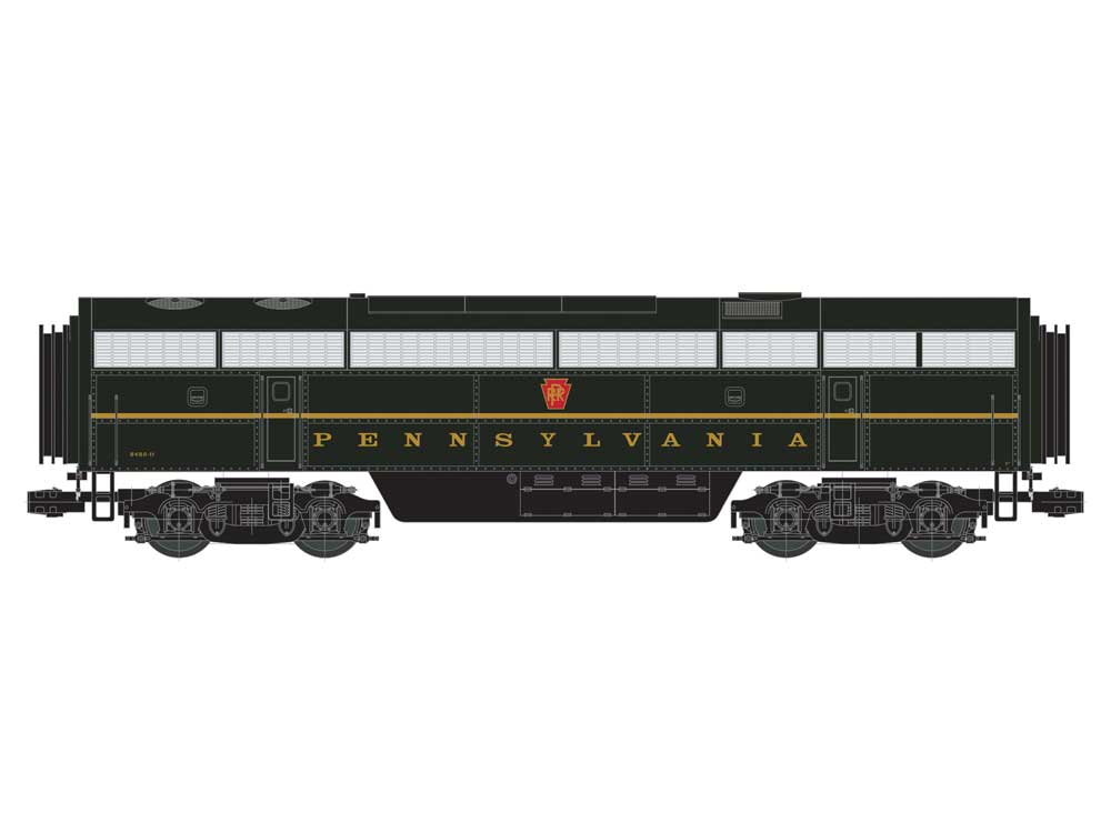 Fairbanks-Morse C-Liner CFB-16-4 3-Rail Unpowered wSuperBass -- Pennsylvania Railroad #9492B (Brunswick Green, gold, Single Stripe)