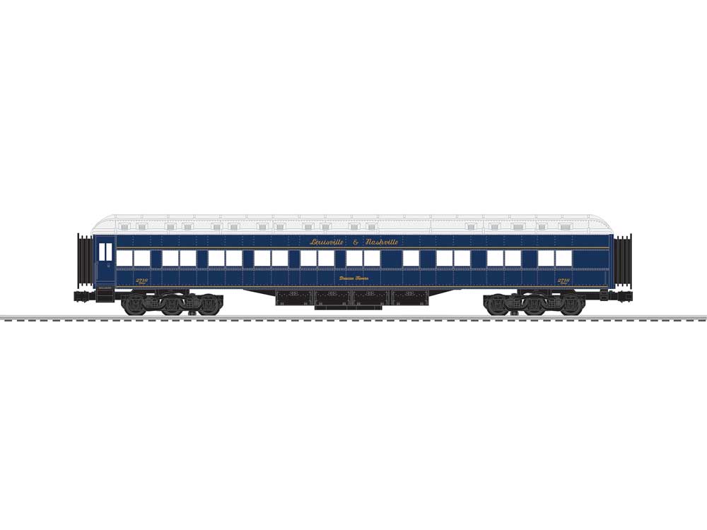 18" Heavyweight Diner- 3-Rail - Ready to Run - StationSounds -- Louisville & Nashville #2716 Duncan Tavern (blue, gray)