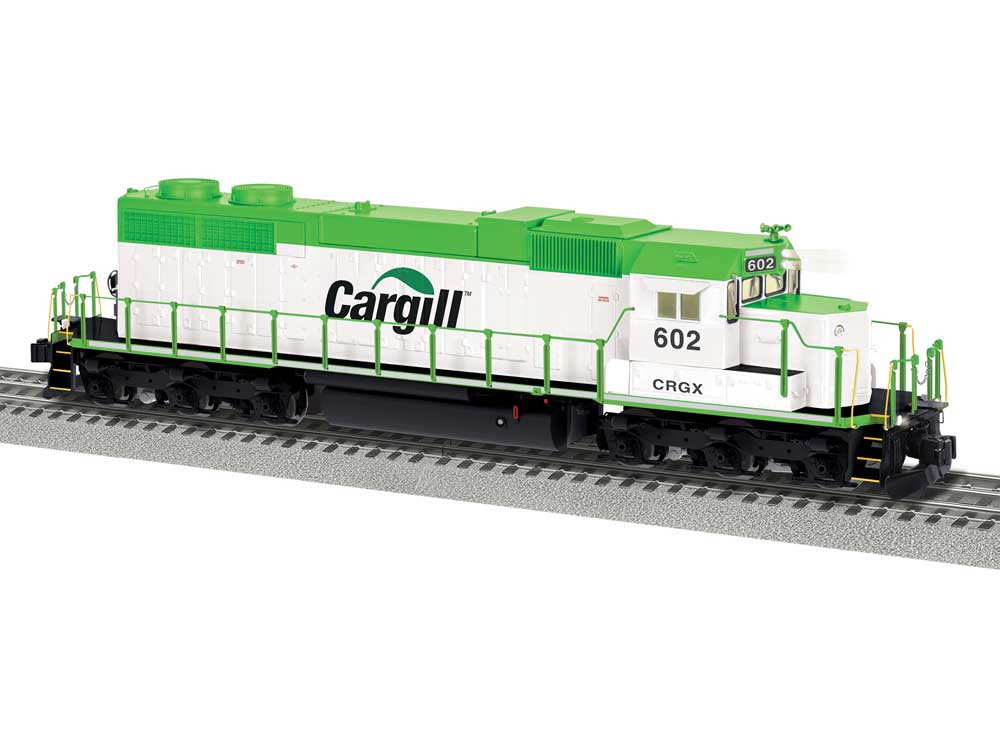 EMD SD38 - 3-Rail - Legacy Sound & Control -- Cargill #602 (white, green, black)