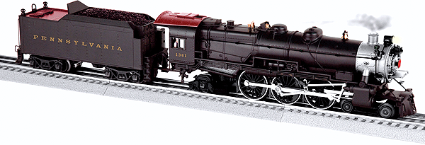 Steam Scale K4 Pacific 4-6-2 w/RailSounds & Smoke - 3-Rail - Conventional -- Pennsylvania Railroad #1351 (black, silver, Tuscan)