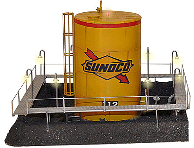 Cylindrical Oil Tank w/Lights - Kit -- Sunoco (yellow) 10 x 10 x 7" 25.4 x 25.4 x 17.8cm
