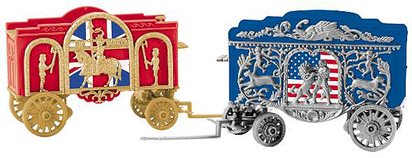K-Line by Lionel -- Circus Tableau Wagons pkg(2)