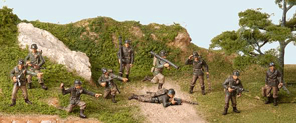 K-Line by Lionel Military Figures -- WWII Soldiers in Action pkg(10)