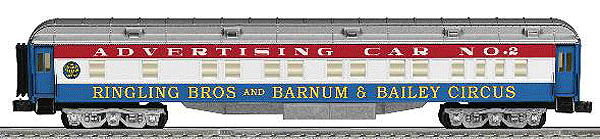 K-Line by Lionel 1938-46 18" Heavyweight Advertising Car No.2 - Ready to Ru -- Ringling Bros and Barnum & Bailey(TM) Circus #2