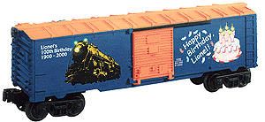 9700 Series Steel Boxcar w/Opening Door - Special Schemes -- Lionel 100th Birthday Lighted Car