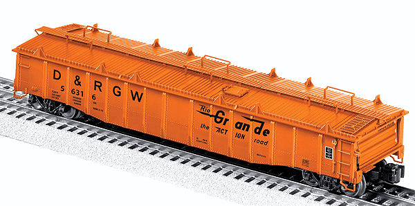 PS-5 Gondola w/Cover - 3-Rail - Ready to Run -- Denver & Rio Grande Western #56316 (orange, Action Road Slogan)