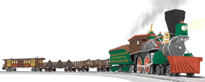 Medal of Honor Train Set w/RailSounds, & Smoke - 3-Rail -- United States Military Railroad