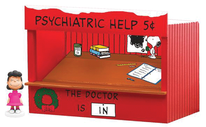 Peanuts Psychiatric Booth w/Lucy Figure