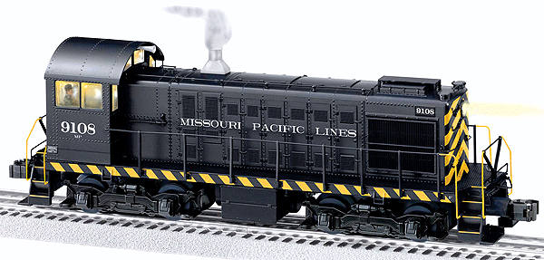 Diesel Scale Alco S2 Switcher w/RailSounds & Smoke - 3-Rail - Legacy Control -- Missouri Pacific #9113 (black, yellow)